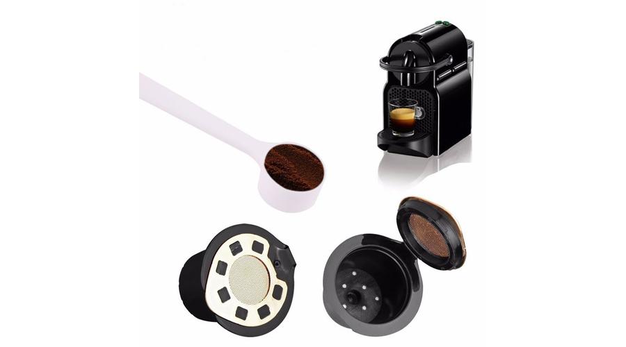 Újratölthető 2db-os kávékapszula szett Nespresso kávégépekhez (Ezüst)